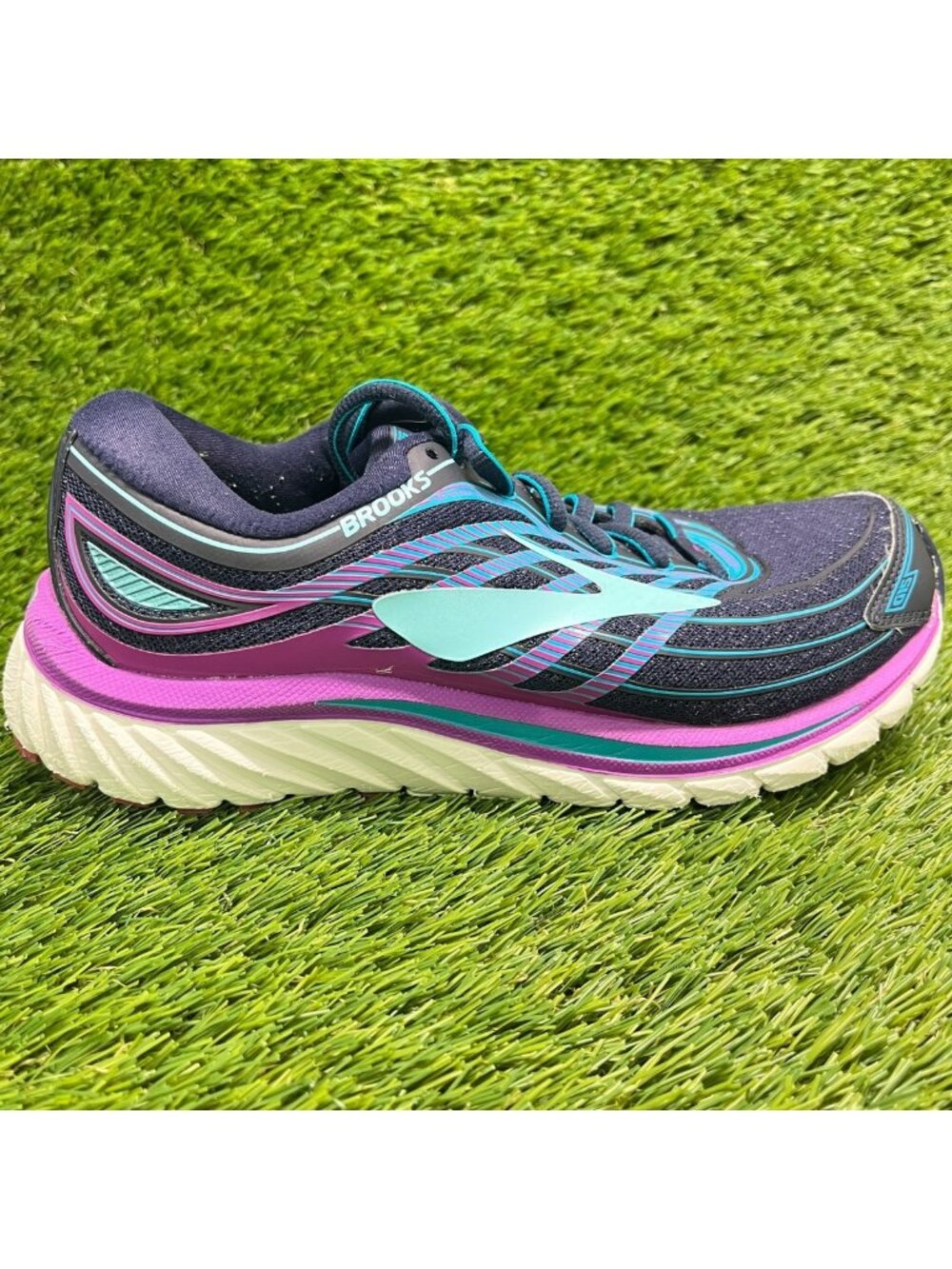 Brooks Glycerin 15 Womens Size 6.5D Blue Purple Athletic Running Shoes Sneakers